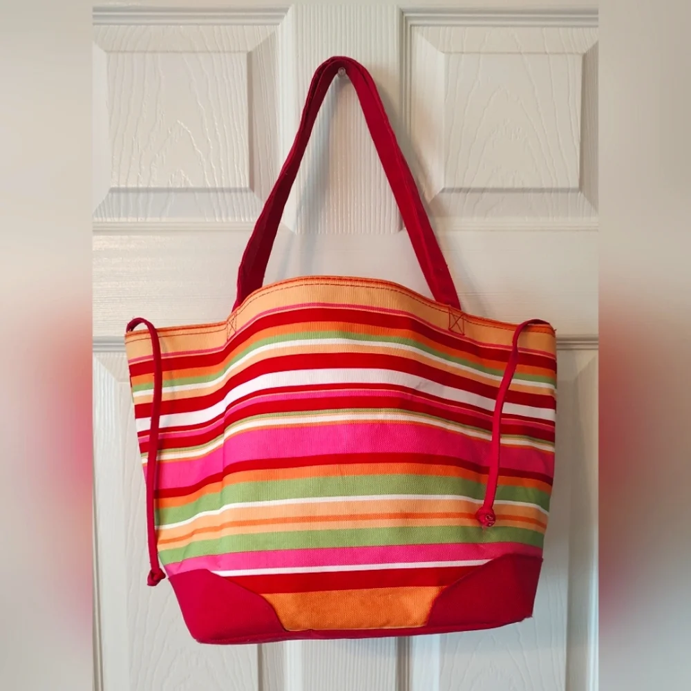 Colorful Striped Tote Bag